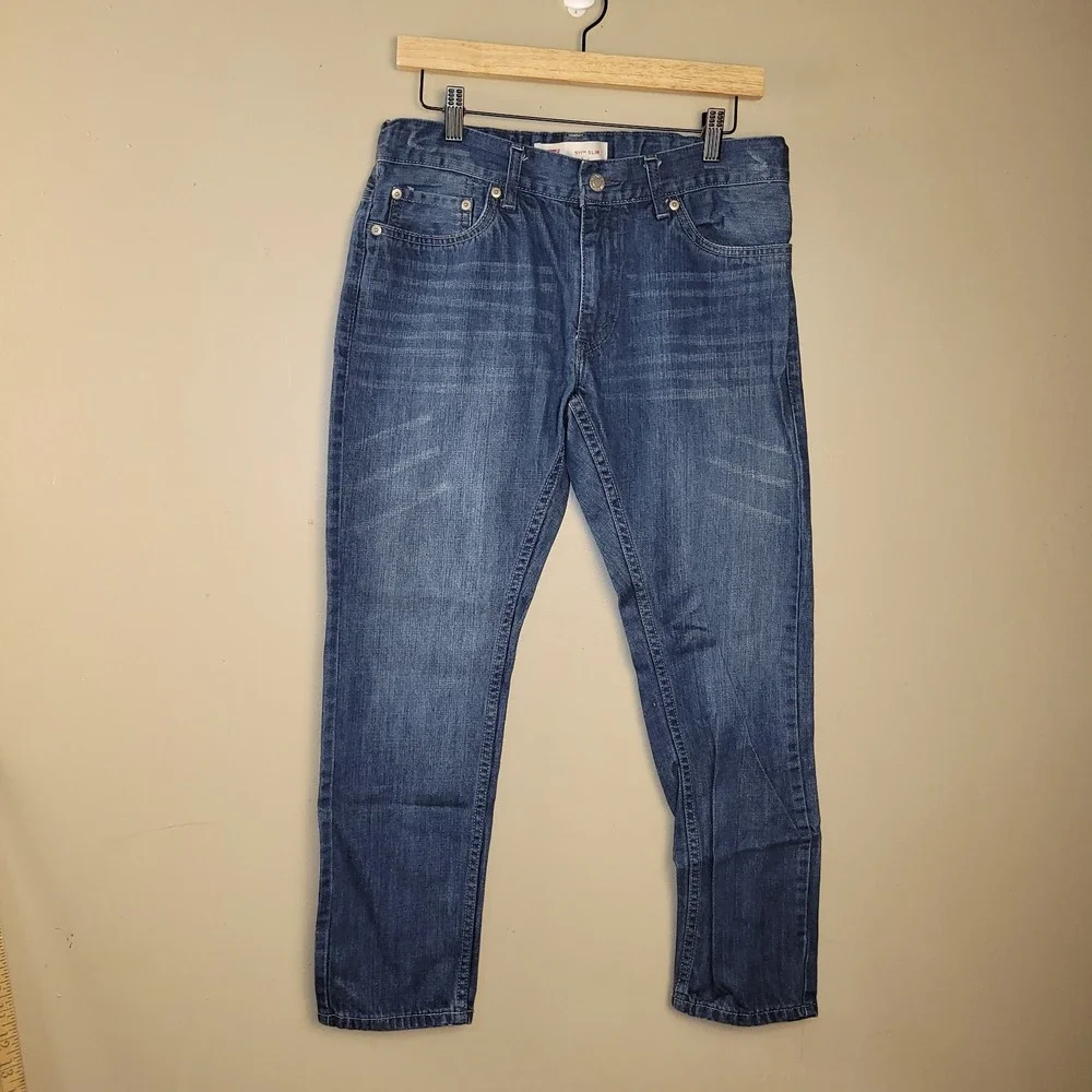 Levis 511 Jeans Boys 12 Husky Slim Fit W32 L27 Blue Denim Adjustable Waist‎